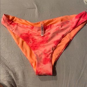 Pink tye dye bikini bottom